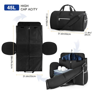 Portable Duffel Bag For Travel, Convertible Carry On Bag With Detachable Shoulder Strap, Travel Luggage Bag